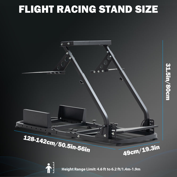 Anman Versatile Flight Sim Stand Pro Fits for Logitech G29 G920 G923 X52 G PRO,for Thrustmaster T16000 T248x T80 T300,Racing Simulator Wheel Mount,Electronics Not Included