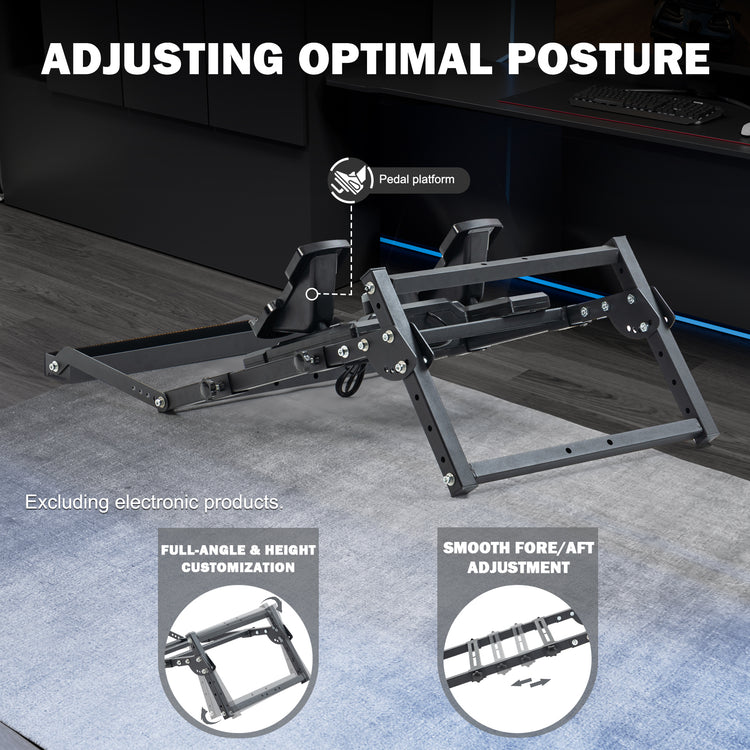 Anman X56 Flight Simulator Cockpit with Pedal Mount Chair Fit for Thrustmaster A10C Hotas Warthog for Logitech X52,Multifunctional Game Chair,Electronics Not Included