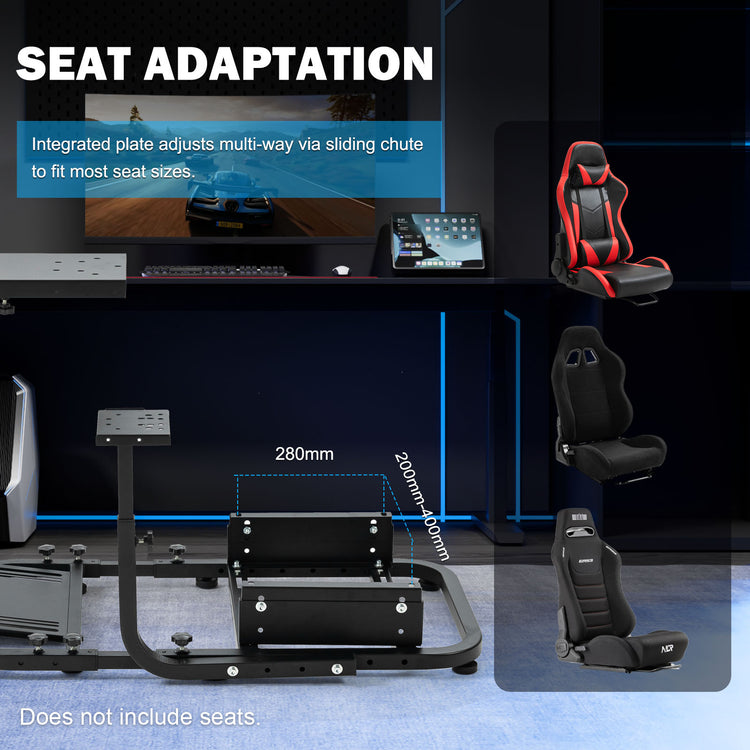 Anman Stand-up Racing Simulator Cockpit with Monitor Mount FIt for Logitech G29 G920 G923,for Thrustmaster T-GT II T80 T150,for PXN V9 V10 V99,Standing Sim Driving Cockpit,Not Include Wheel Shifter Pedal TV