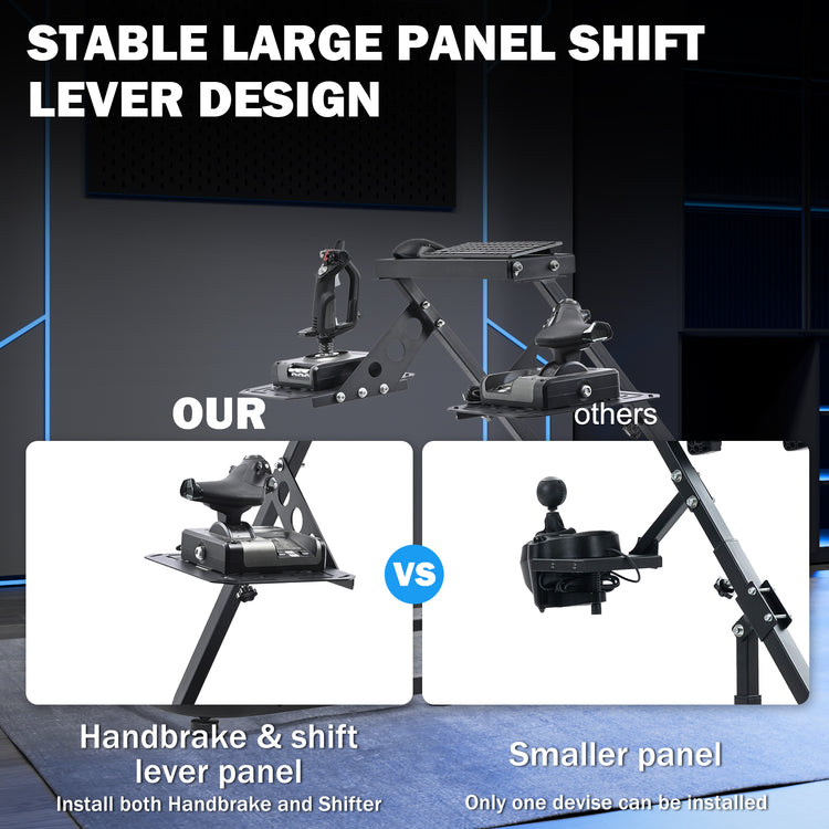 Anman Versatile Flight Sim Stand Pro Fits for Logitech G29 G920 G923 X52 G PRO,for Thrustmaster T16000 T248x T80 T300,Racing Simulator Wheel Mount,Electronics Not Included