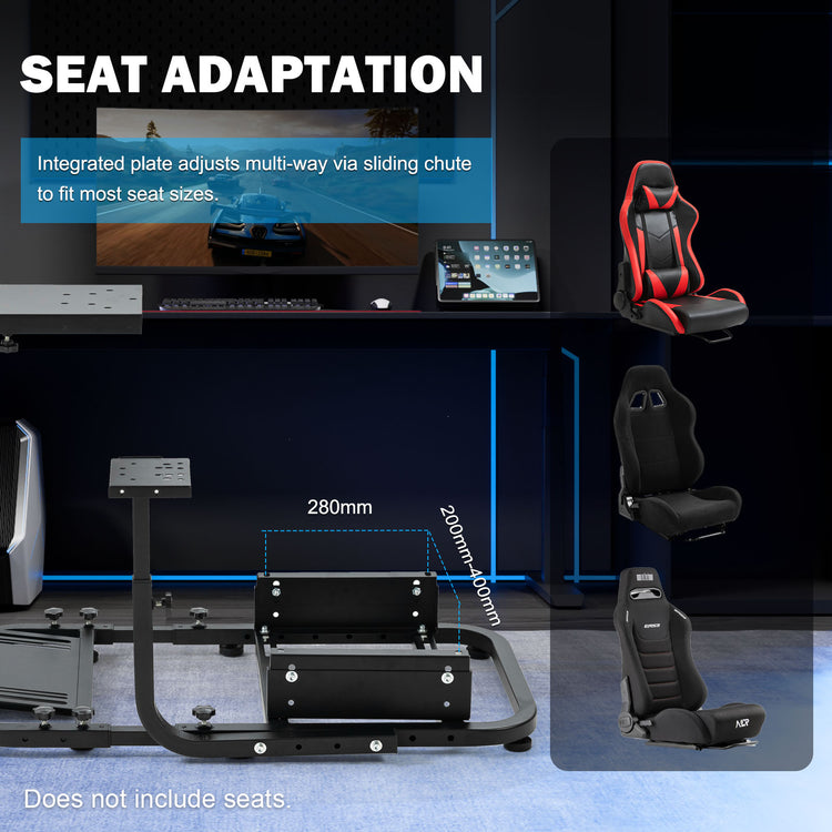 Anman Stand-up Racing Simulator Cockpit FIt for Logitech G29 G920 G923, for Thrustmaster T-GT II T80 T150,for PXN V9 V10 V99, Standing Sim Driving Cockpit, Not Include Wheel Shifter Pedal TV Stand