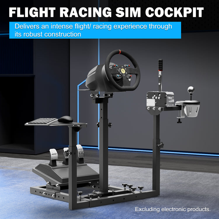 Anman Pro Flight Sim Stand Racing Wheel Frame Dual-Purpose Fit for Logitech Shifter Joystick Pedals,For Thrustmaster HOTAS Warthog, Only Include Flight Joystick Stand and Three Sizes Shift Lever Panels